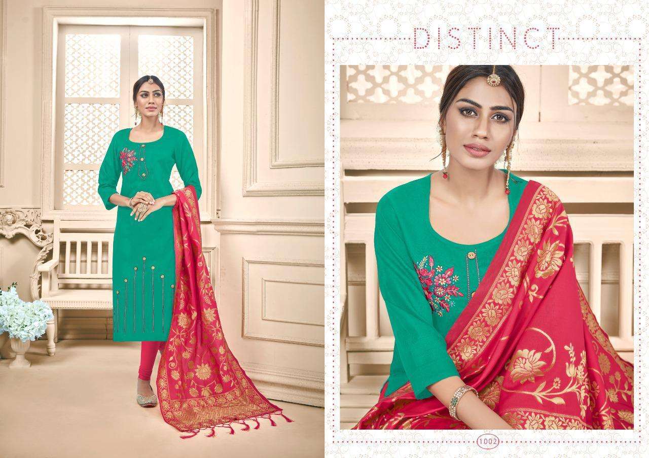 RAAS BY AMRUT VARSHA CREATION 1001 TO 1008 SERIES BEAUTIFUL STYLISH FANCY COLORFUL DESIGNER PARTY WEAR & ETHNIC WEAR HEAVY COTTON SLUB PRINTED DRESSES AT WHOLESALE PRICE