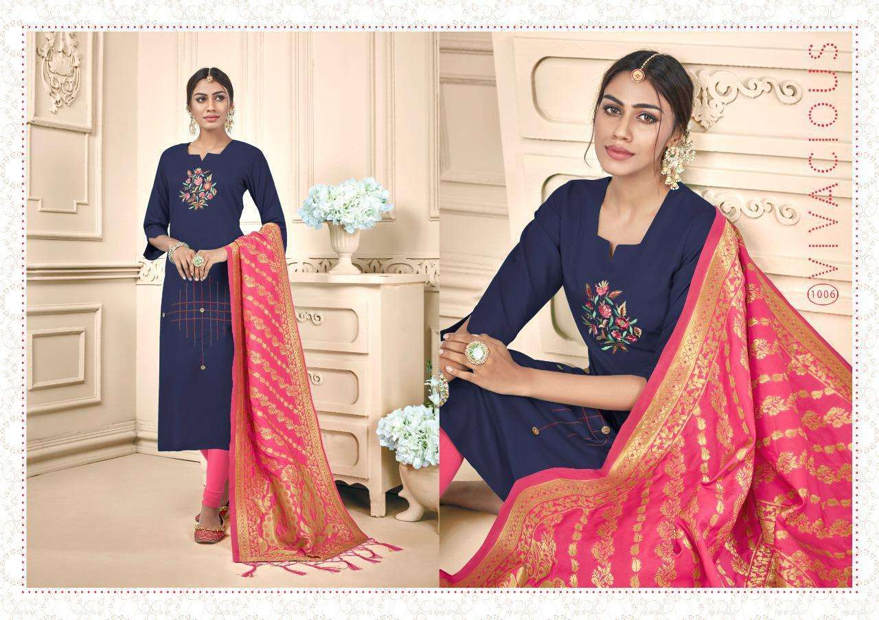 RAAS BY AMRUT VARSHA CREATION 1001 TO 1008 SERIES BEAUTIFUL STYLISH FANCY COLORFUL DESIGNER PARTY WEAR & ETHNIC WEAR HEAVY COTTON SLUB PRINTED DRESSES AT WHOLESALE PRICE