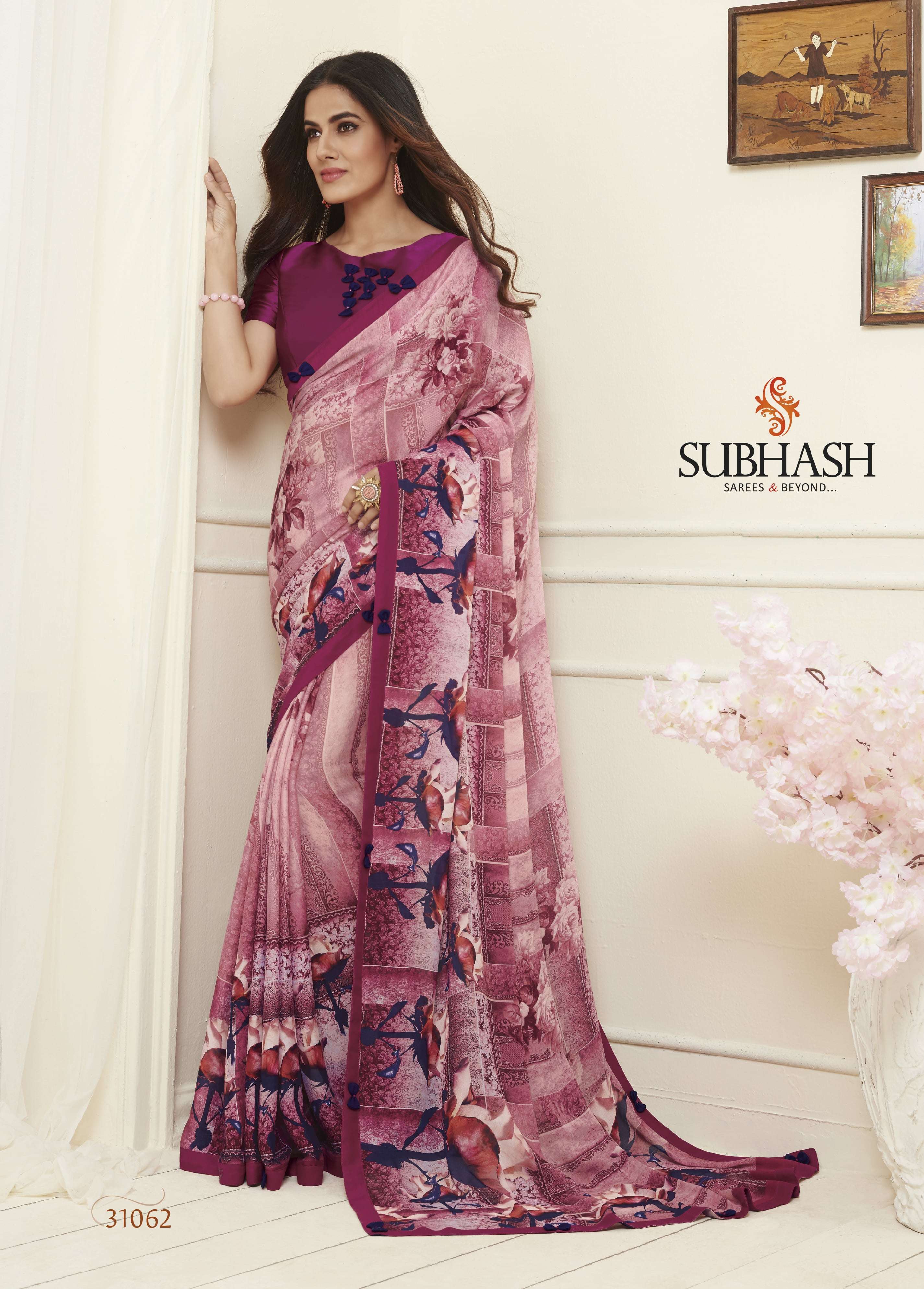 PRINTONIC VOL-3 BY SUBHASH SAREES 31051 TO 31066 SERIES INDIAN TRADITIONAL WEAR COLLECTION BEAUTIFUL STYLISH FANCY COLORFUL PARTY WEAR & OCCASIONAL WEAR GEORGETTE/SATIN GEORGETTE SAREES AT WHOLESALE PRICE