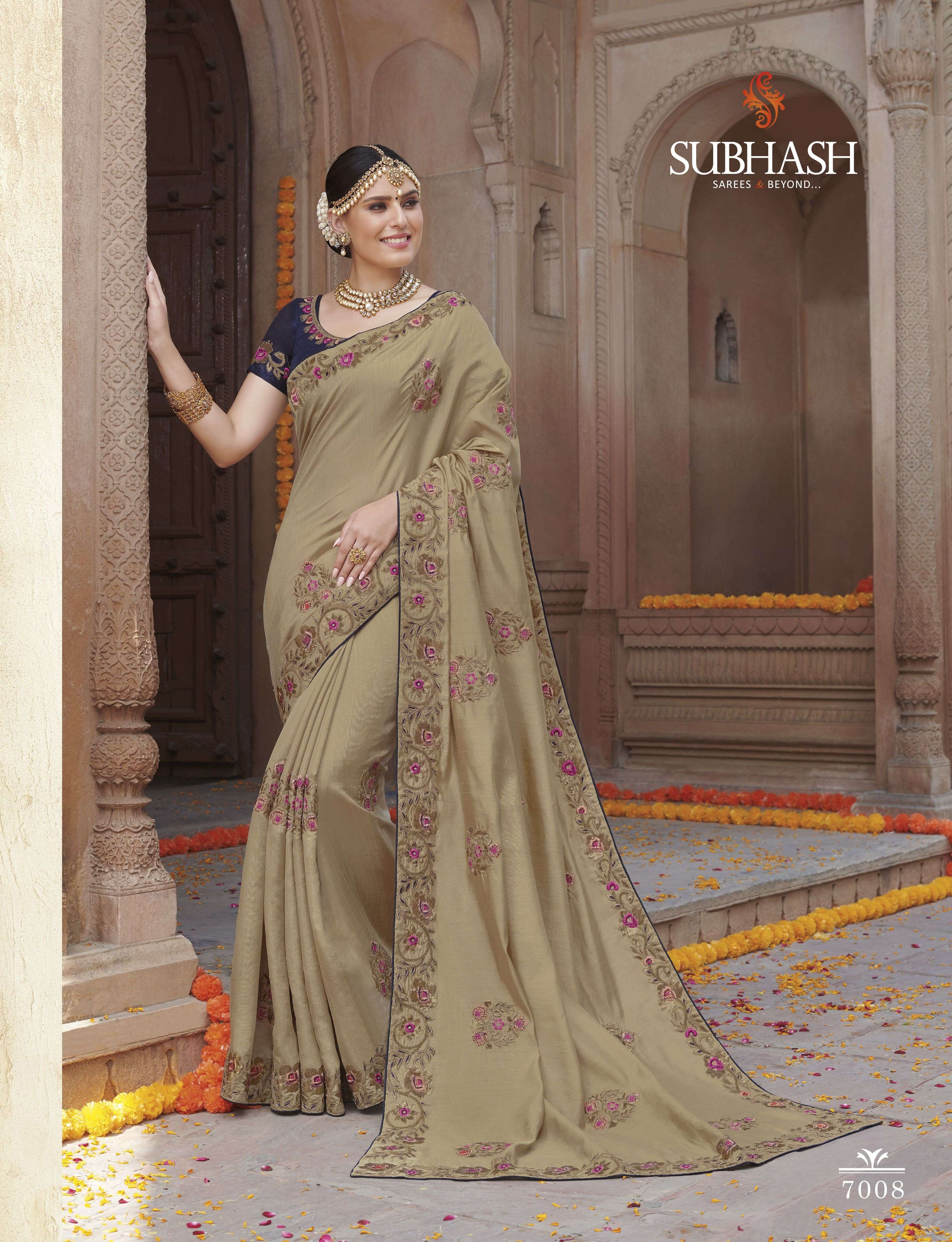 NYASSA VOL-8 BY SUBHASH SAREES 7001 TO 7012 SERIES INDIAN TRADITIONAL WEAR COLLECTION BEAUTIFUL STYLISH FANCY COLORFUL PARTY WEAR & OCCASIONAL WEAR GEORGETTE/CHIFFON/SILK SAREES AT WHOLESALE PRICE