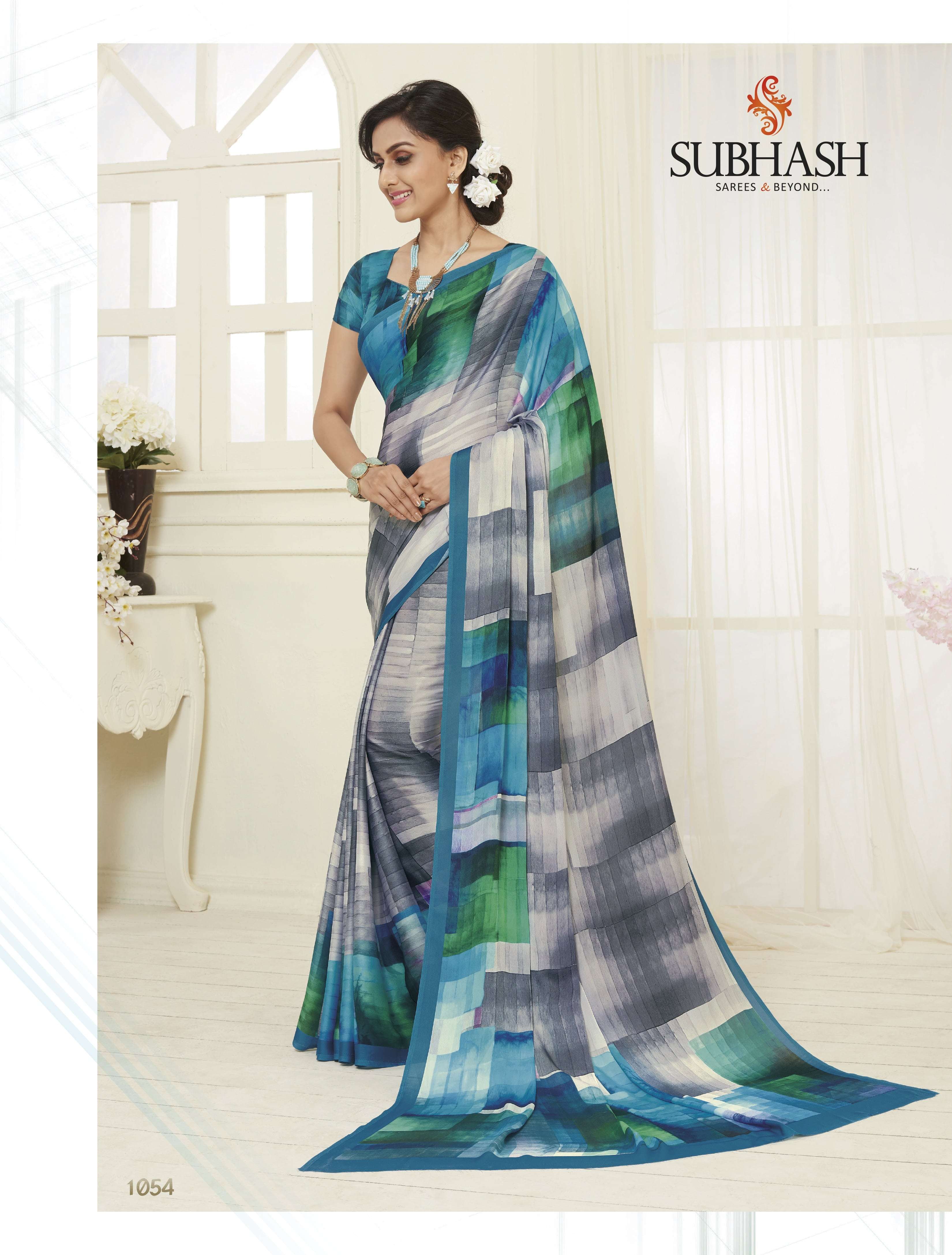 KIARA BY SUBHASH SAREES 1051 TO 1068 SERIES INDIAN TRADITIONAL WEAR COLLECTION BEAUTIFUL STYLISH FANCY COLORFUL PARTY WEAR & OCCASIONAL WEAR CREPE SATIN EMBROIDERED SAREES AT WHOLESALE PRICE