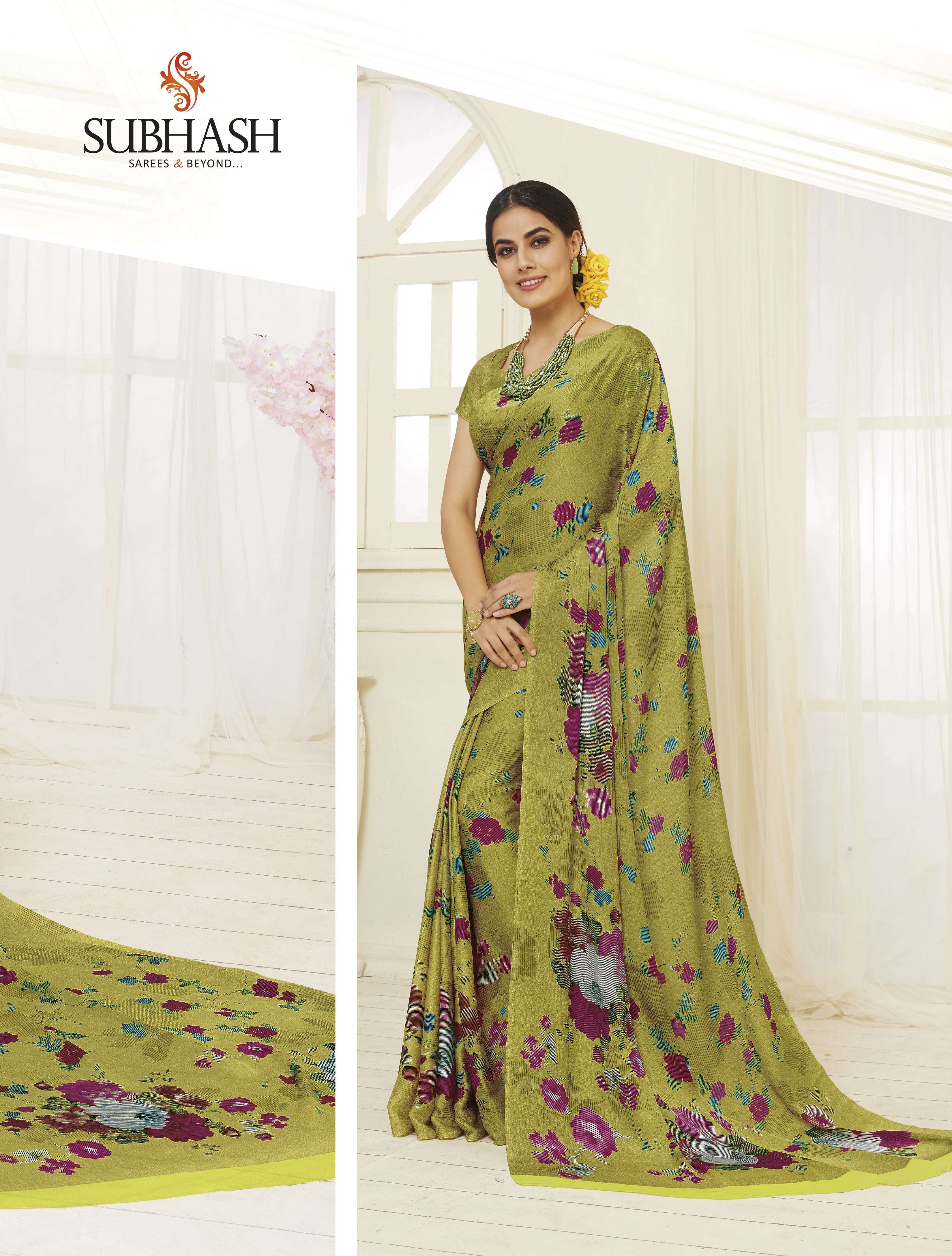 KIARA BY SUBHASH SAREES 1051 TO 1068 SERIES INDIAN TRADITIONAL WEAR COLLECTION BEAUTIFUL STYLISH FANCY COLORFUL PARTY WEAR & OCCASIONAL WEAR CREPE SATIN EMBROIDERED SAREES AT WHOLESALE PRICE
