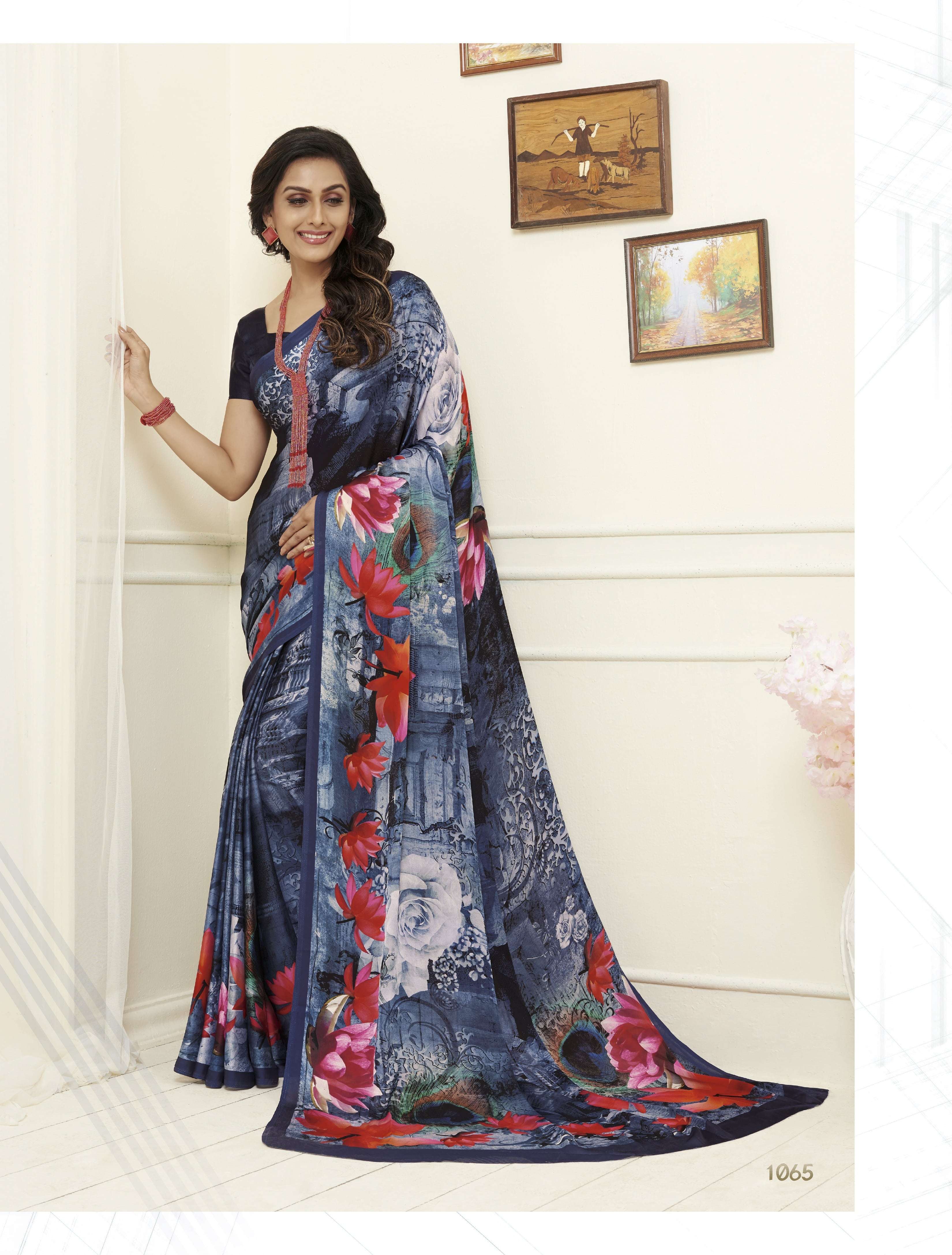 KIARA BY SUBHASH SAREES 1051 TO 1068 SERIES INDIAN TRADITIONAL WEAR COLLECTION BEAUTIFUL STYLISH FANCY COLORFUL PARTY WEAR & OCCASIONAL WEAR CREPE SATIN EMBROIDERED SAREES AT WHOLESALE PRICE