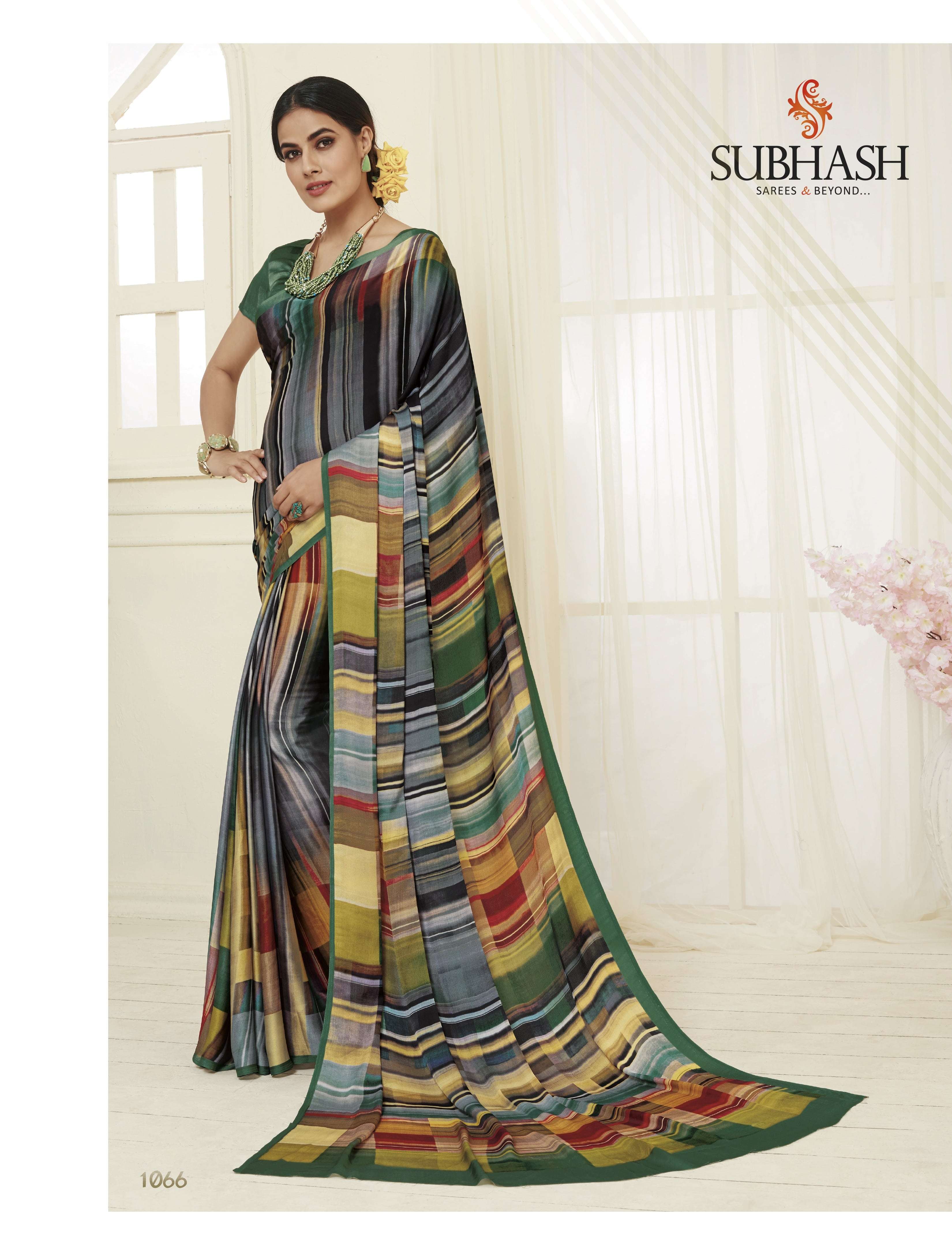 KIARA BY SUBHASH SAREES 1051 TO 1068 SERIES INDIAN TRADITIONAL WEAR COLLECTION BEAUTIFUL STYLISH FANCY COLORFUL PARTY WEAR & OCCASIONAL WEAR CREPE SATIN EMBROIDERED SAREES AT WHOLESALE PRICE