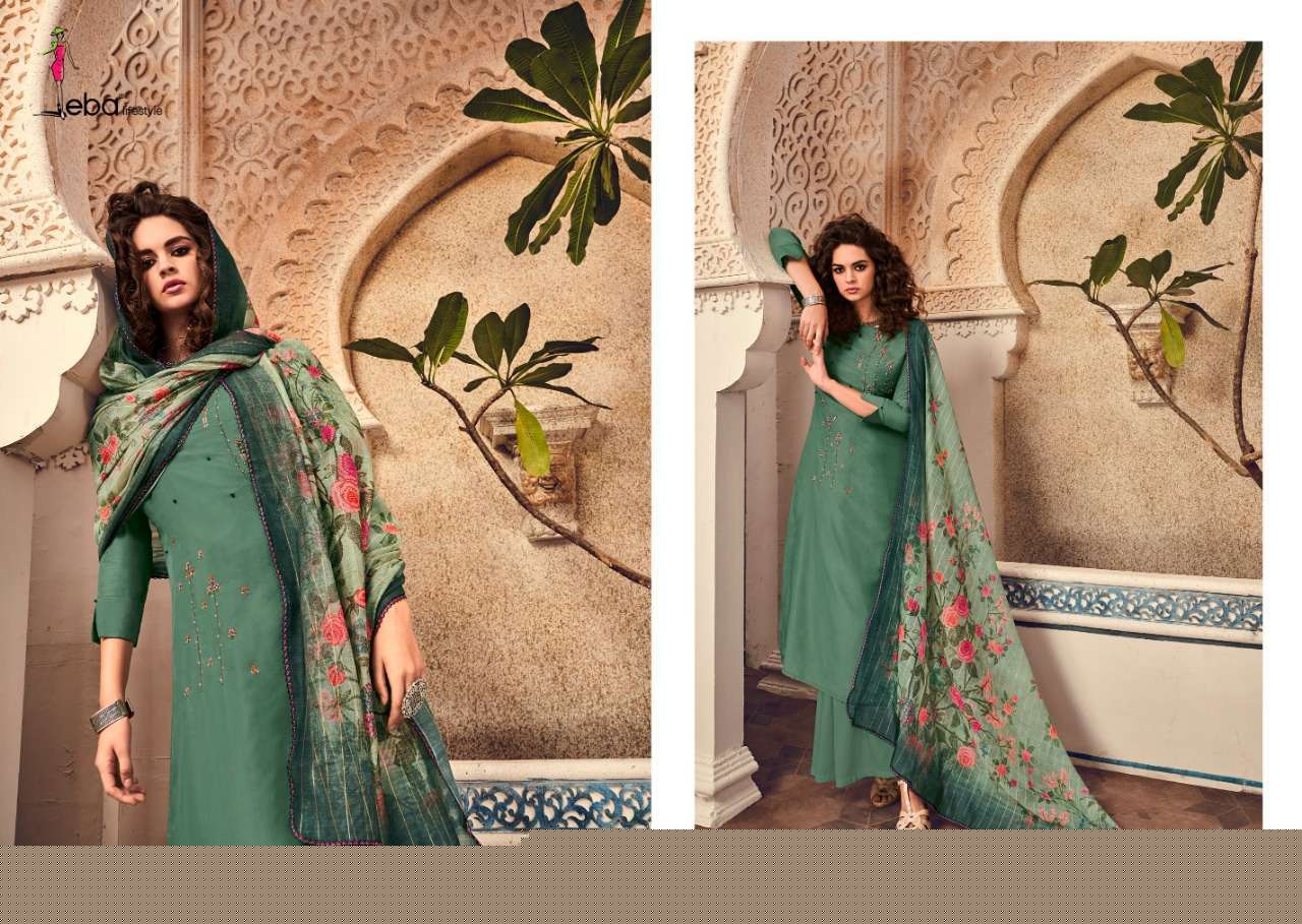 ELITE BY EBA LIFE STYLE 7001 TO 7008 SERIES BEAUTIFUL STYLISH FANCY COLORFUL DESIGNER PARTY WEAR & ETHNIC WEAR PURE MUSLIN WITH EMBROIDERY DRESSES AT WHOLESALE PRICE