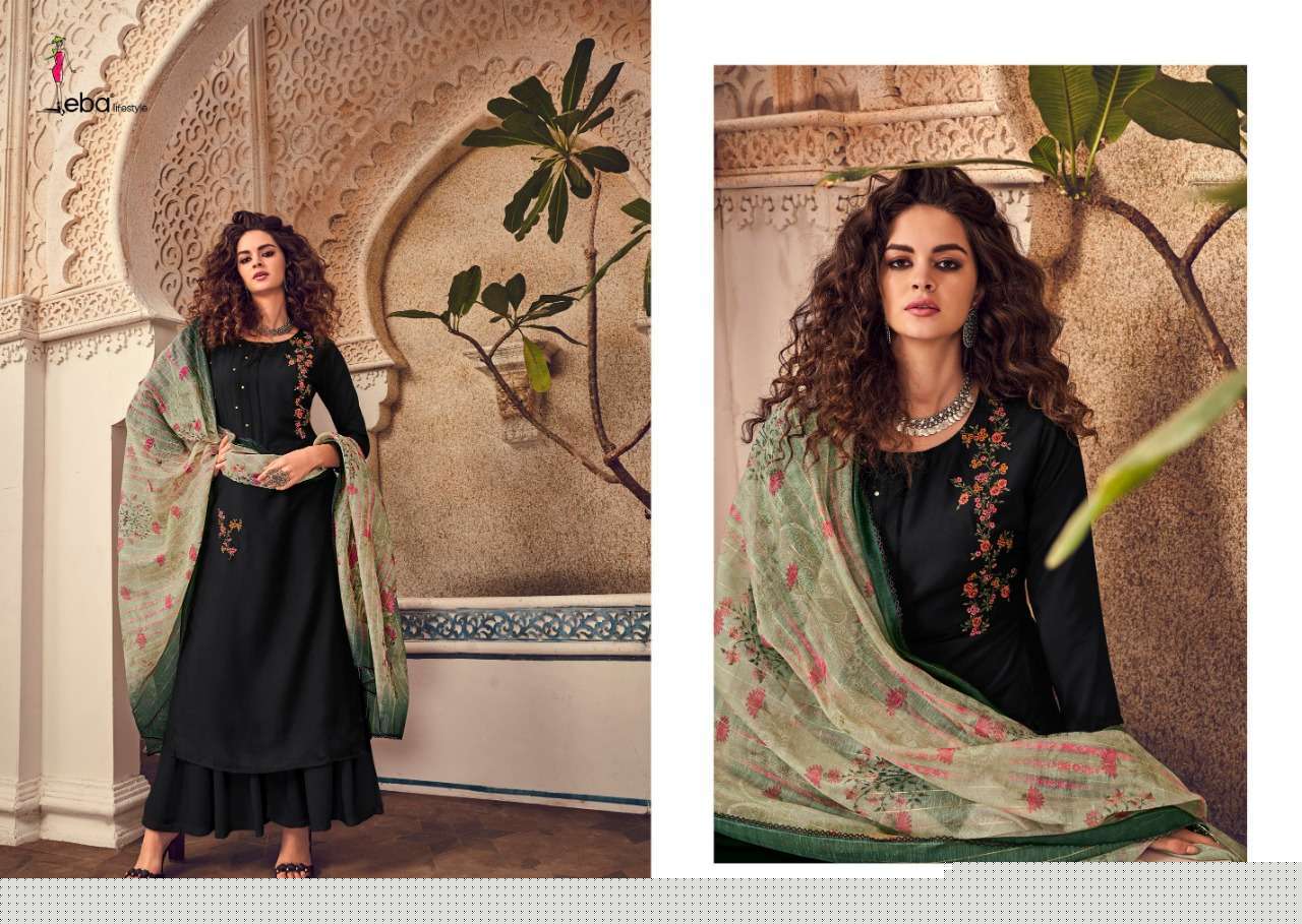 ELITE BY EBA LIFE STYLE 7001 TO 7008 SERIES BEAUTIFUL STYLISH FANCY COLORFUL DESIGNER PARTY WEAR & ETHNIC WEAR PURE MUSLIN WITH EMBROIDERY DRESSES AT WHOLESALE PRICE