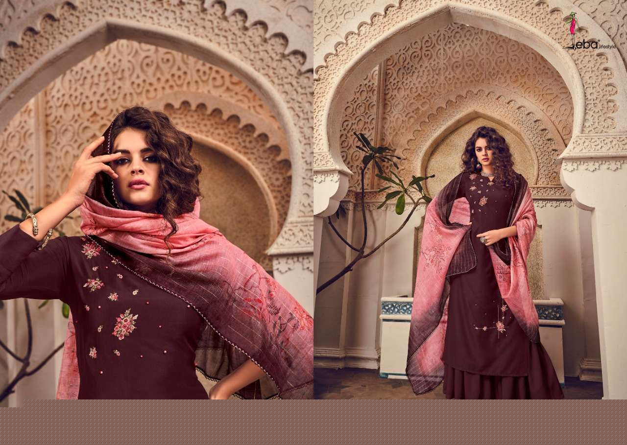 ELITE BY EBA LIFE STYLE 7001 TO 7008 SERIES BEAUTIFUL STYLISH FANCY COLORFUL DESIGNER PARTY WEAR & ETHNIC WEAR PURE MUSLIN WITH EMBROIDERY DRESSES AT WHOLESALE PRICE