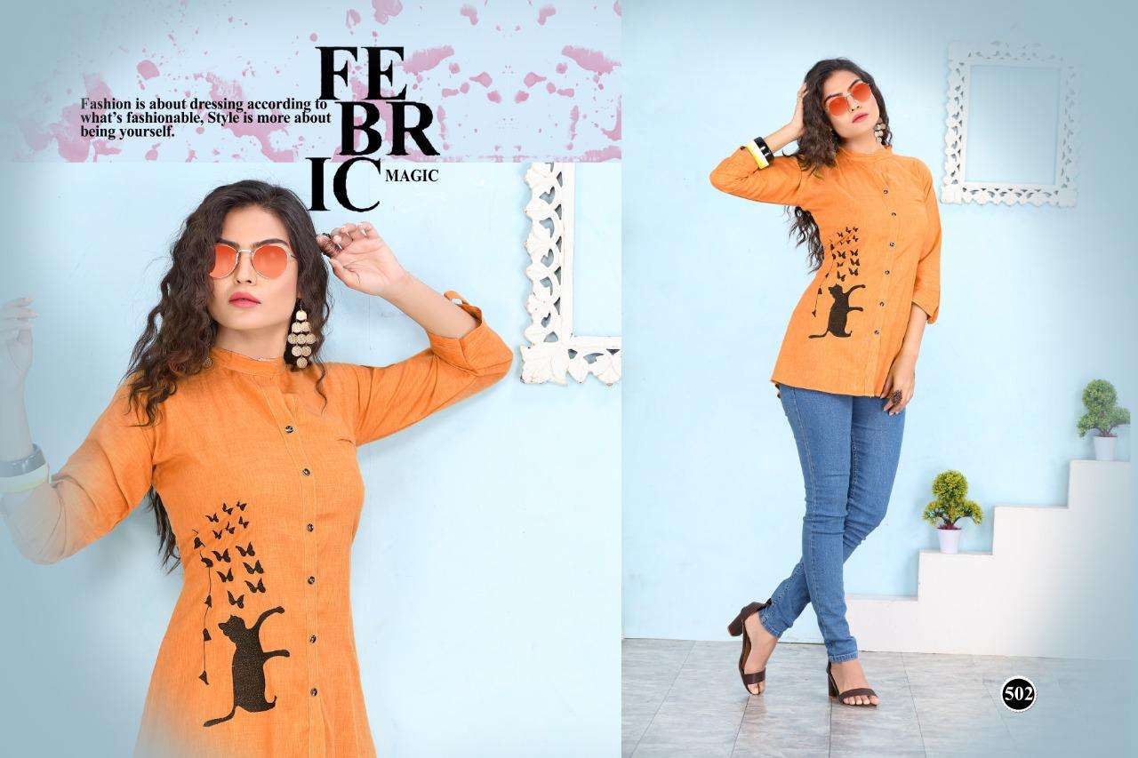 FAANTASSY BY HONEY 501 TO 506 SERIES BEAUTIFUL STYLISH FANCY COLORFUL CASUAL WEAR & ETHNIC WEAR HEAVY RAYON TOPS AT WHOLESALE PRICE