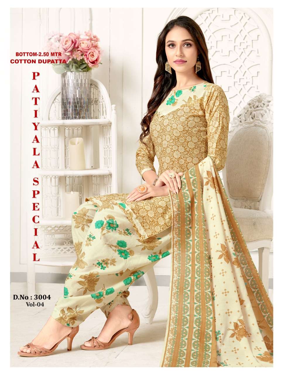 PATIYALA SPECIAL VOL-2 BY VANDANA 3001 TO 3012 SERIES BEAUTIFUL PATIYALA SUITS STYLISH FANCY COLORFUL PARTY WEAR & OCCASIONAL WEAR COTTON PRINTED DRESSES AT WHOLESALE PRICE