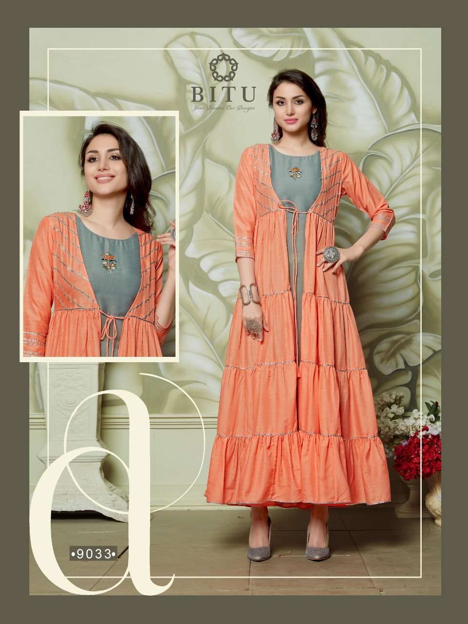 Autograph By Bitu 9032 To 9040 Series Beautiful Stylish Fancy Colorful Casual Wear & Ethnic Wear & Ready To Wear Muslin With China Cotton Kurtis At Wholesale Price