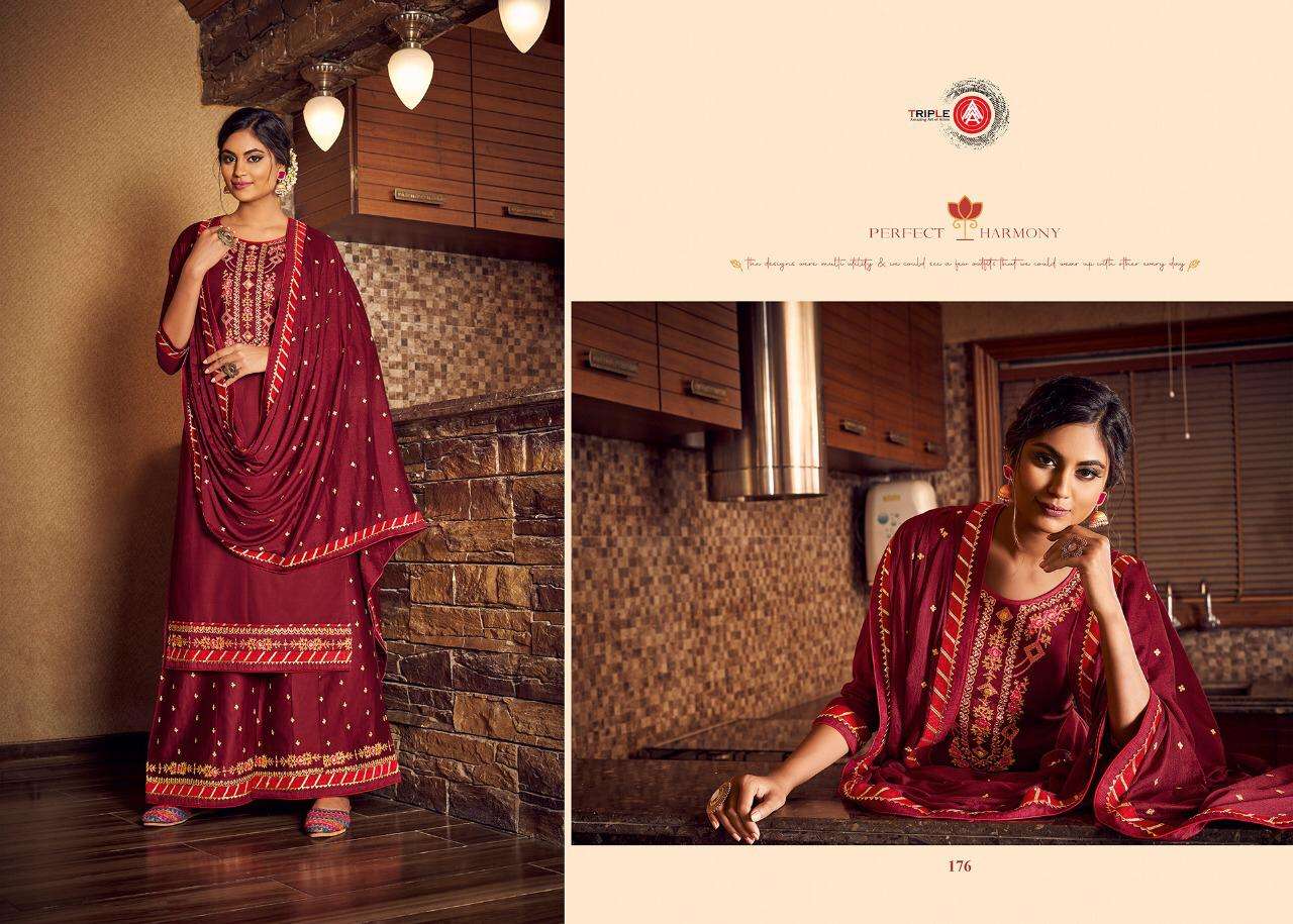 KESAR VOL-2 BY AAA DESIGN STUDION 171 TO 176 SERIES BEAUTIFUL SHARARA SUITS STYLISH FANCY COLORFUL PARTY WEAR & ETHNIC WEAR JAM SILK WITH EMBROIDERY DRESSES AT WHOLESALE PRICE