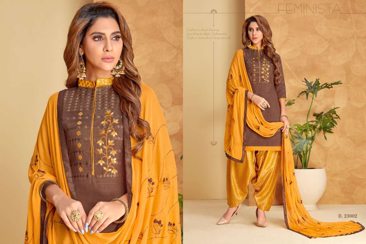 SENORITA BY RAGHAV ROYAL 23001 TO 23012 SERIES BEAUTIFUL STYLISH PATIALA SUITS FANCY COLORFUL CASUAL WEAR & ETHNIC WEAR & READY TO WEAR SOUTH COTTON EMBROIDERY DRESSES AT WHOLESALE PRICE