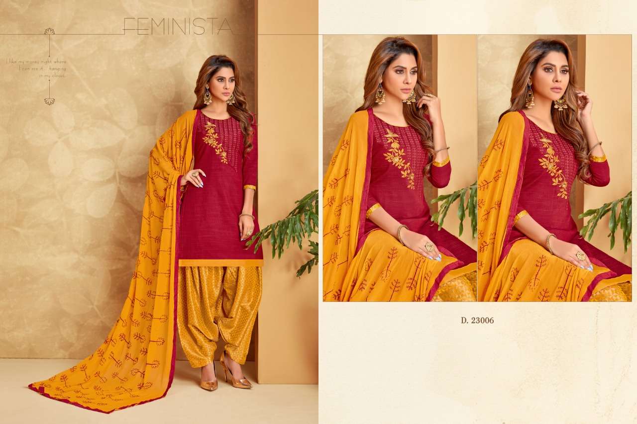 SENORITA BY RAGHAV ROYAL 23001 TO 23012 SERIES BEAUTIFUL STYLISH PATIALA SUITS FANCY COLORFUL CASUAL WEAR & ETHNIC WEAR & READY TO WEAR SOUTH COTTON EMBROIDERY DRESSES AT WHOLESALE PRICE