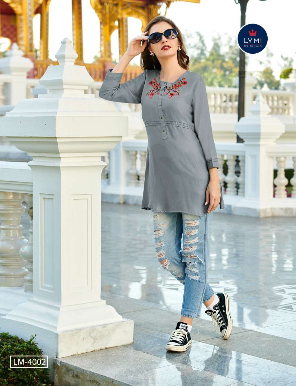CANON BY LYMI ORIGINAL 4001 TO 4004 SERIES BEAUTIFUL STYLISH COLORFUL FANCY PARTY WEAR & ETHNIC WEAR & READY TO WEAR VISCOSE MOOS WITH EMBROIDERY KURTIS AT WHOLESALE PRICE