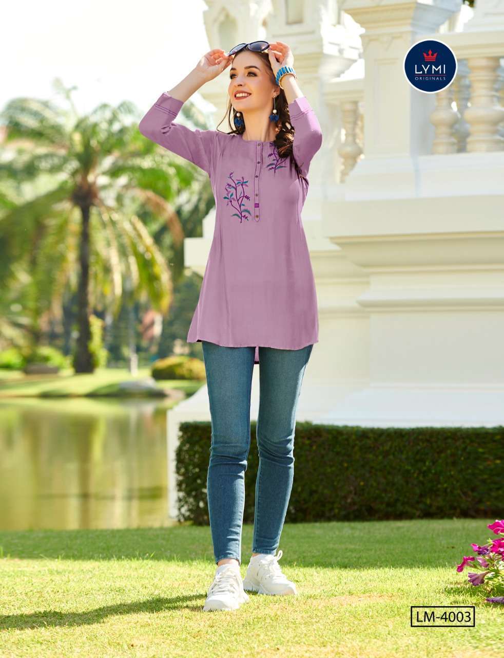 CANON BY LYMI ORIGINAL 4001 TO 4004 SERIES BEAUTIFUL STYLISH COLORFUL FANCY PARTY WEAR & ETHNIC WEAR & READY TO WEAR VISCOSE MOOS WITH EMBROIDERY KURTIS AT WHOLESALE PRICE