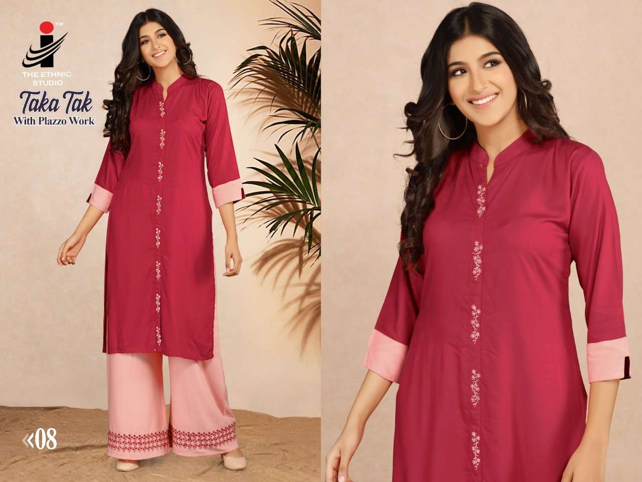 TAKA TAK BY THE ETHNIC STUDIO 01 TO 08 SERIES BEAUTIFUL STYLISH COLORFUL FANCY PARTY WEAR & ETHNIC WEAR & READY TO WEAR RAYON PRINTED KURTIS AT WHOLESALE PRICE