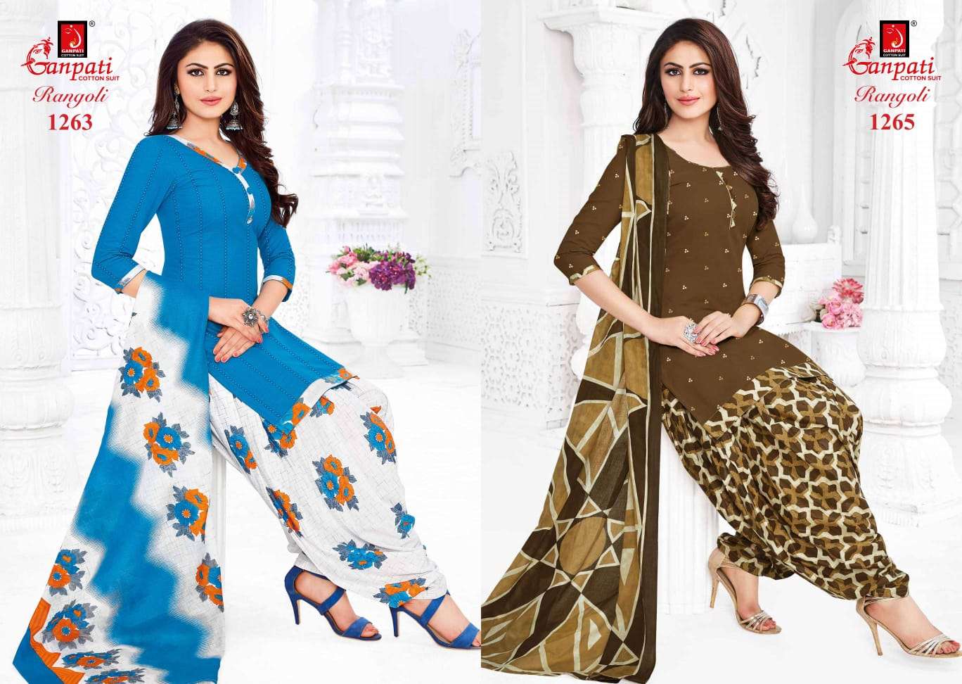 RANGOLI PATIYALA VOL-12 BY GANPATI COTTON 1252 TO 1280 SERIES BEAUTIFUL STYLISH COLORFUL FANCY PARTY WEAR & ETHNIC WEAR & READY TO WEAR COTTON PRINTED DRESSES AT WHOLESALE PRICE