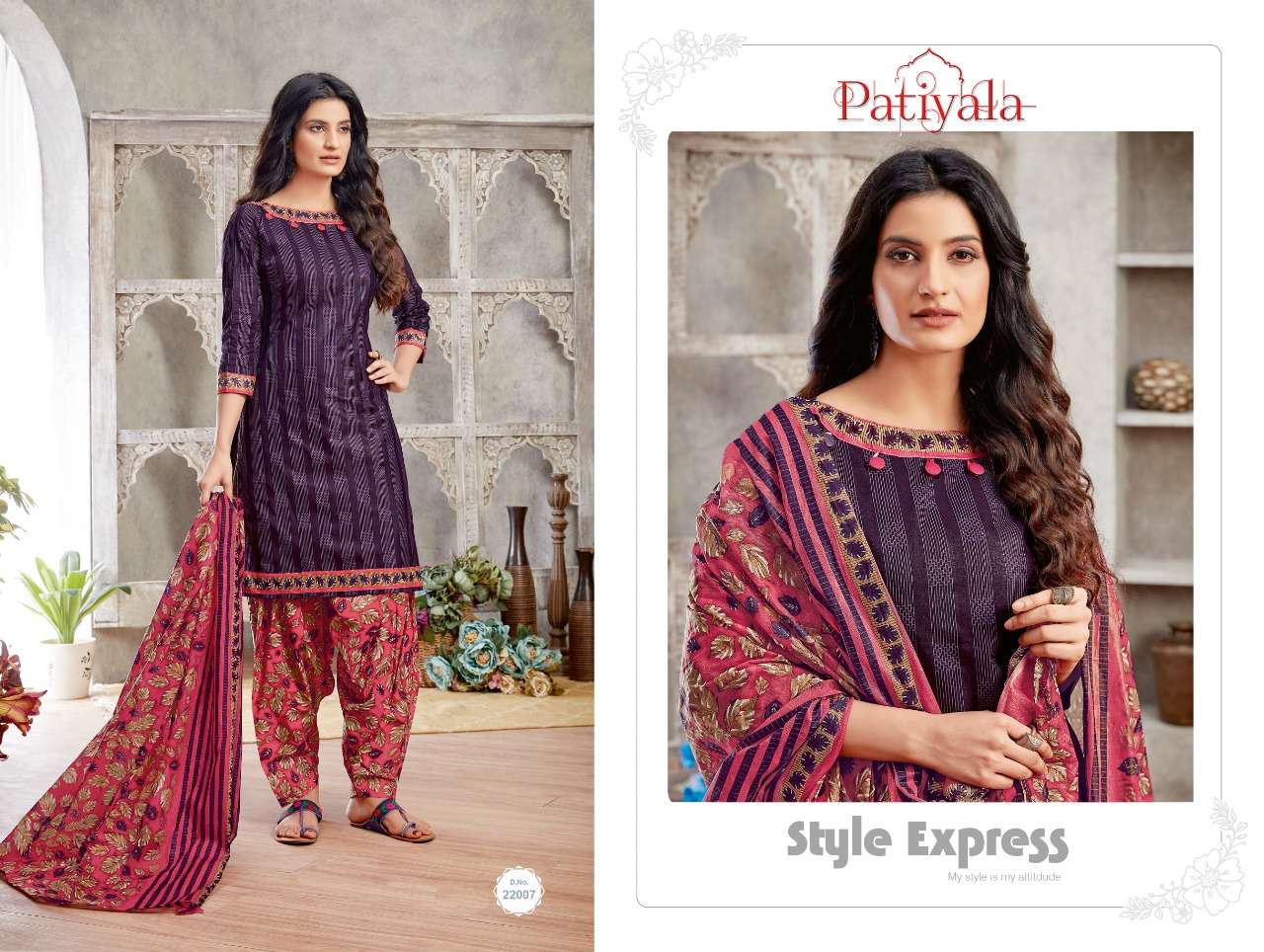 PATIYALA VOL-22 BY GANESHA 22005 to 22016 SERIES BEAUTIFUL PATIYALA SUITS STYLISH FANCY COLORFUL PARTY WEAR & OCCASIONAL WEAR PURE COTTON PRINT DRESSES AT WHOLESALE PRICE