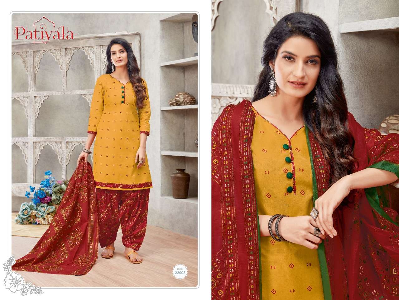 PATIYALA VOL-22 BY GANESHA 22005 to 22016 SERIES BEAUTIFUL PATIYALA SUITS STYLISH FANCY COLORFUL PARTY WEAR & OCCASIONAL WEAR PURE COTTON PRINT DRESSES AT WHOLESALE PRICE