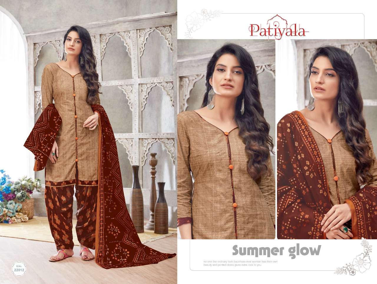 PATIYALA VOL-22 BY GANESHA 22005 to 22016 SERIES BEAUTIFUL PATIYALA SUITS STYLISH FANCY COLORFUL PARTY WEAR & OCCASIONAL WEAR PURE COTTON PRINT DRESSES AT WHOLESALE PRICE