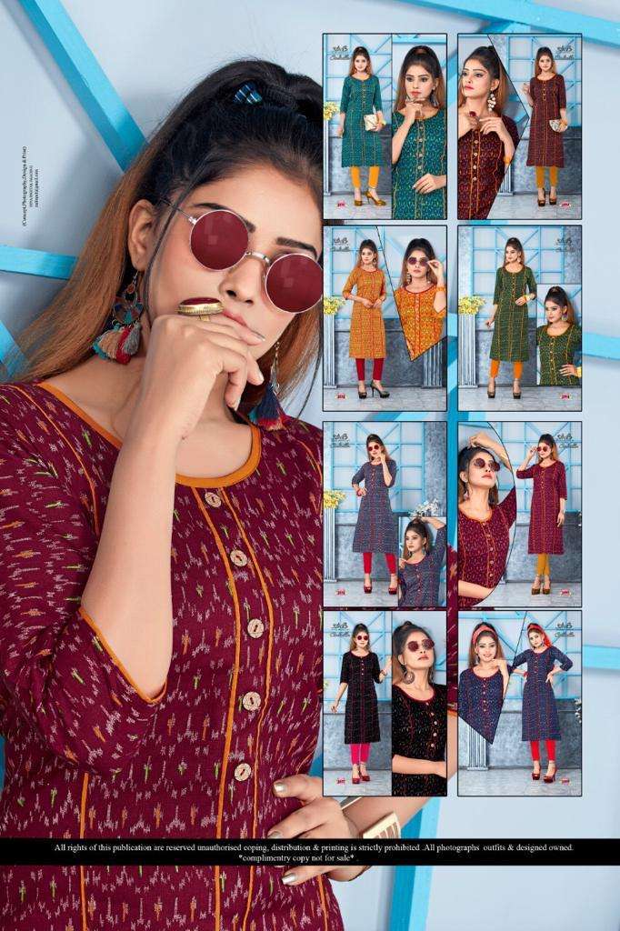 CINDRELLA BY A.B FASHION 301 TO 308 SERIES BEAUTIFUL STYLISH COLORFUL FANCY PARTY WEAR & ETHNIC WEAR & READY TO WEAR HEAVY LINEN COTTON KURTIS AT WHOLESALE PRICE