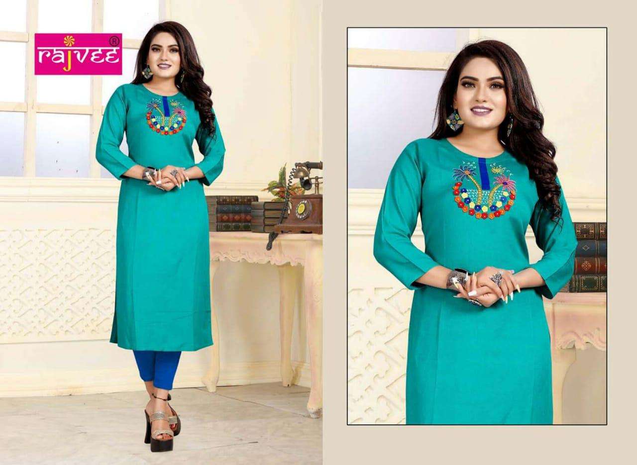SUHANI BY RAJVEE 01 TO 04 SERIES BEAUTIFUL STYLISH COLORFUL FANCY PARTY WEAR & ETHNIC WEAR & READY TO WEAR RAYON FLEX KURTIS AT WHOLESALE PRICE