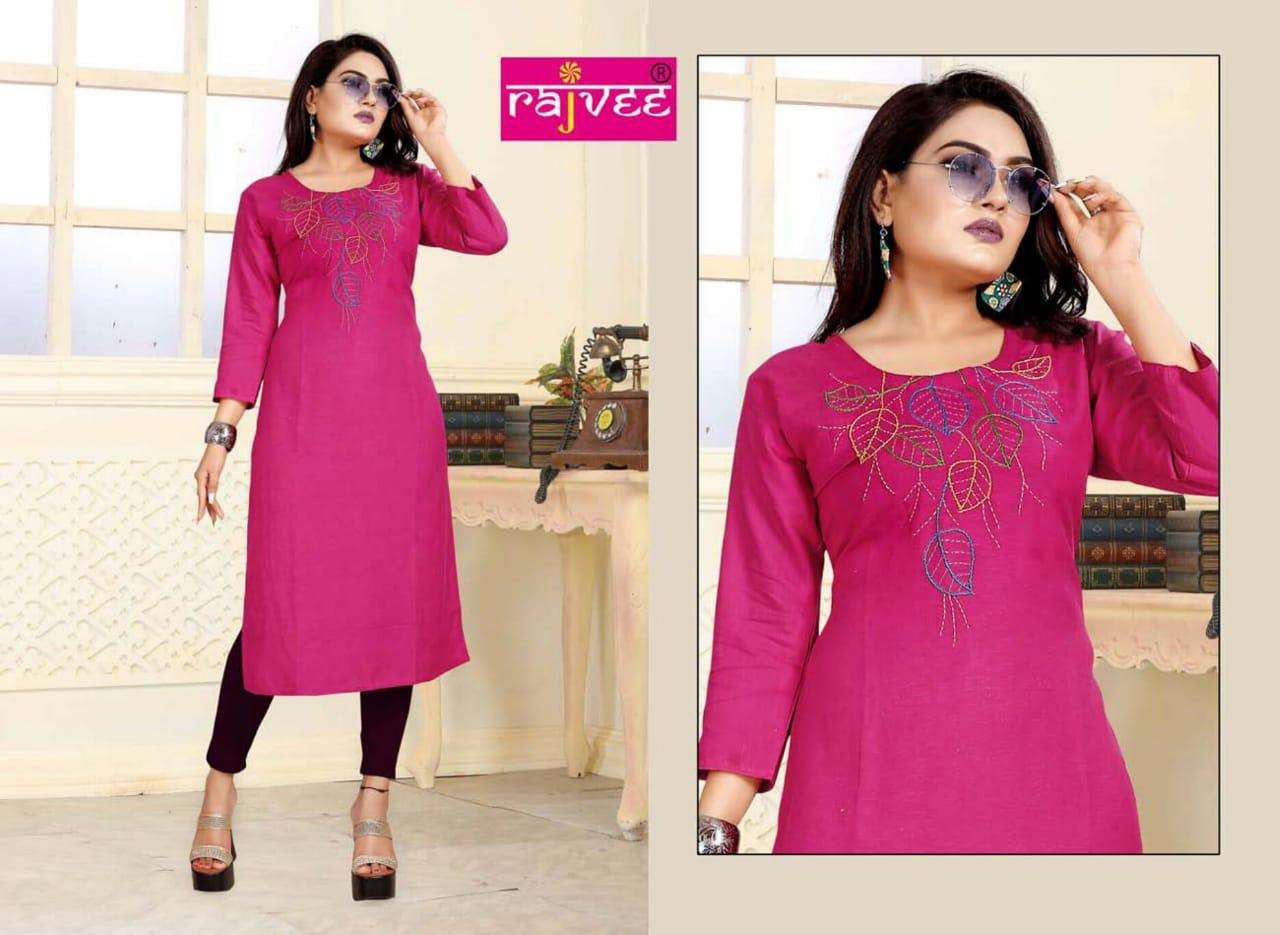 SUHANI BY RAJVEE 01 TO 04 SERIES BEAUTIFUL STYLISH COLORFUL FANCY PARTY WEAR & ETHNIC WEAR & READY TO WEAR RAYON FLEX KURTIS AT WHOLESALE PRICE