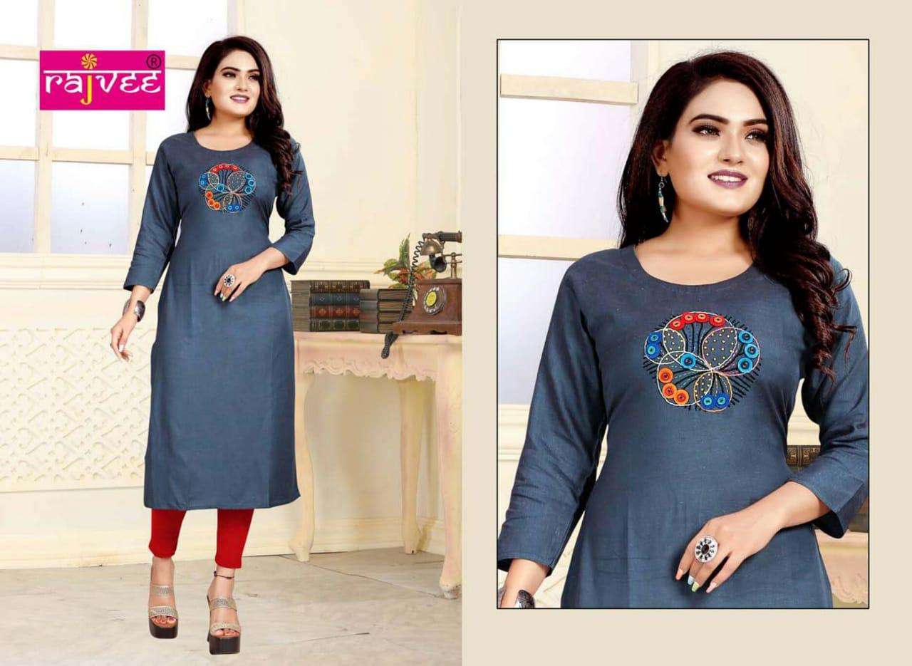 SUHANI BY RAJVEE 01 TO 04 SERIES BEAUTIFUL STYLISH COLORFUL FANCY PARTY WEAR & ETHNIC WEAR & READY TO WEAR RAYON FLEX KURTIS AT WHOLESALE PRICE