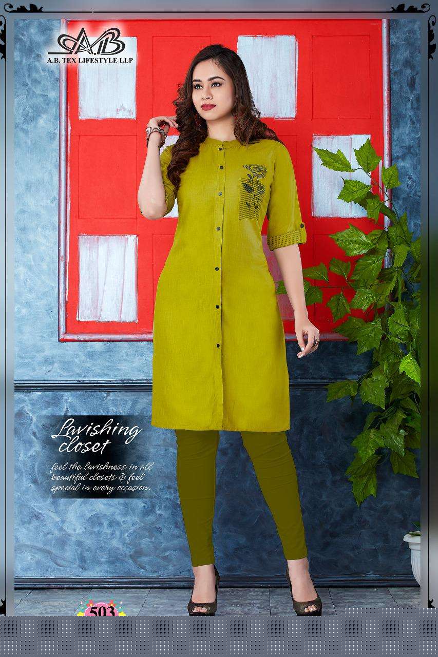 ANMOL BY A.B FASHION 501 TO 510 SERIES BEAUTIFUL STYLISH COLORFUL FANCY PARTY WEAR & ETHNIC WEAR & READY TO WEAR HEAVY MILANCH RAYON KURTIS AT WHOLESALE PRICE