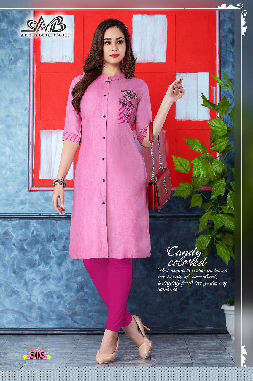 ANMOL BY A.B FASHION 501 TO 510 SERIES BEAUTIFUL STYLISH COLORFUL FANCY PARTY WEAR & ETHNIC WEAR & READY TO WEAR HEAVY MILANCH RAYON KURTIS AT WHOLESALE PRICE