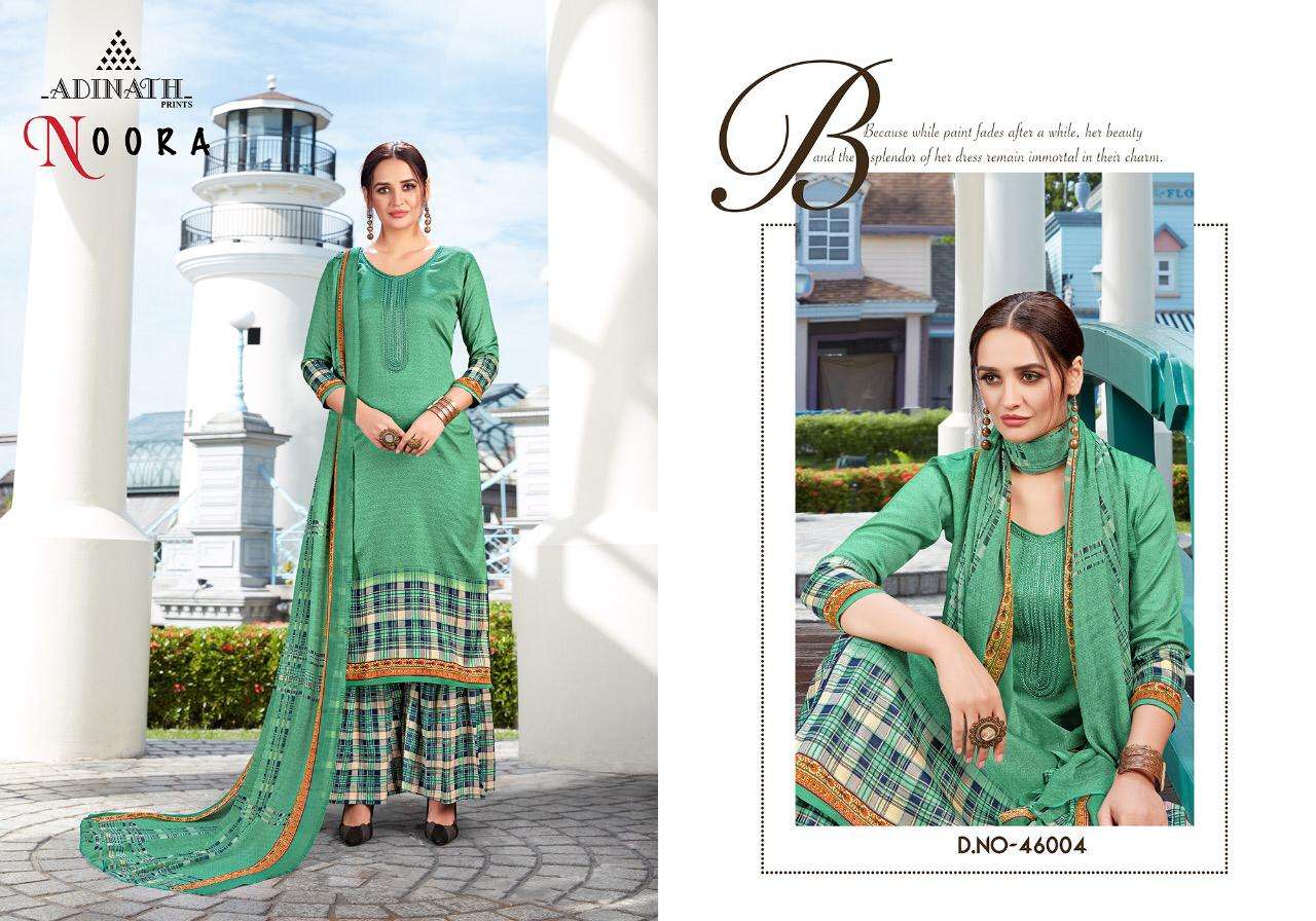NOORA BY ADINATH PRINT 46001 TO 46007 SERIES BEAUTIFUL SUITS STYLISH FANCY COLORFUL PARTY WEAR & OCCASIONAL WEAR JAM COTTON PRINTED EMBROIDERY DRESSES AT WHOLESALE PRICE