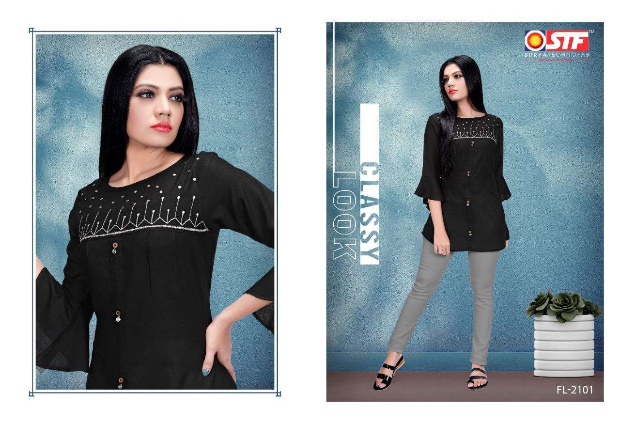 FLORENCE VOL-21 BY SURYA TECHNO FAB 2101 TO 2109 SERIES BEAUTIFUL STYLISH FANCY COLORFUL CASUAL WEAR & ETHNIC WEAR RAYON SLUB TOPS AT WHOLESALE PRICE