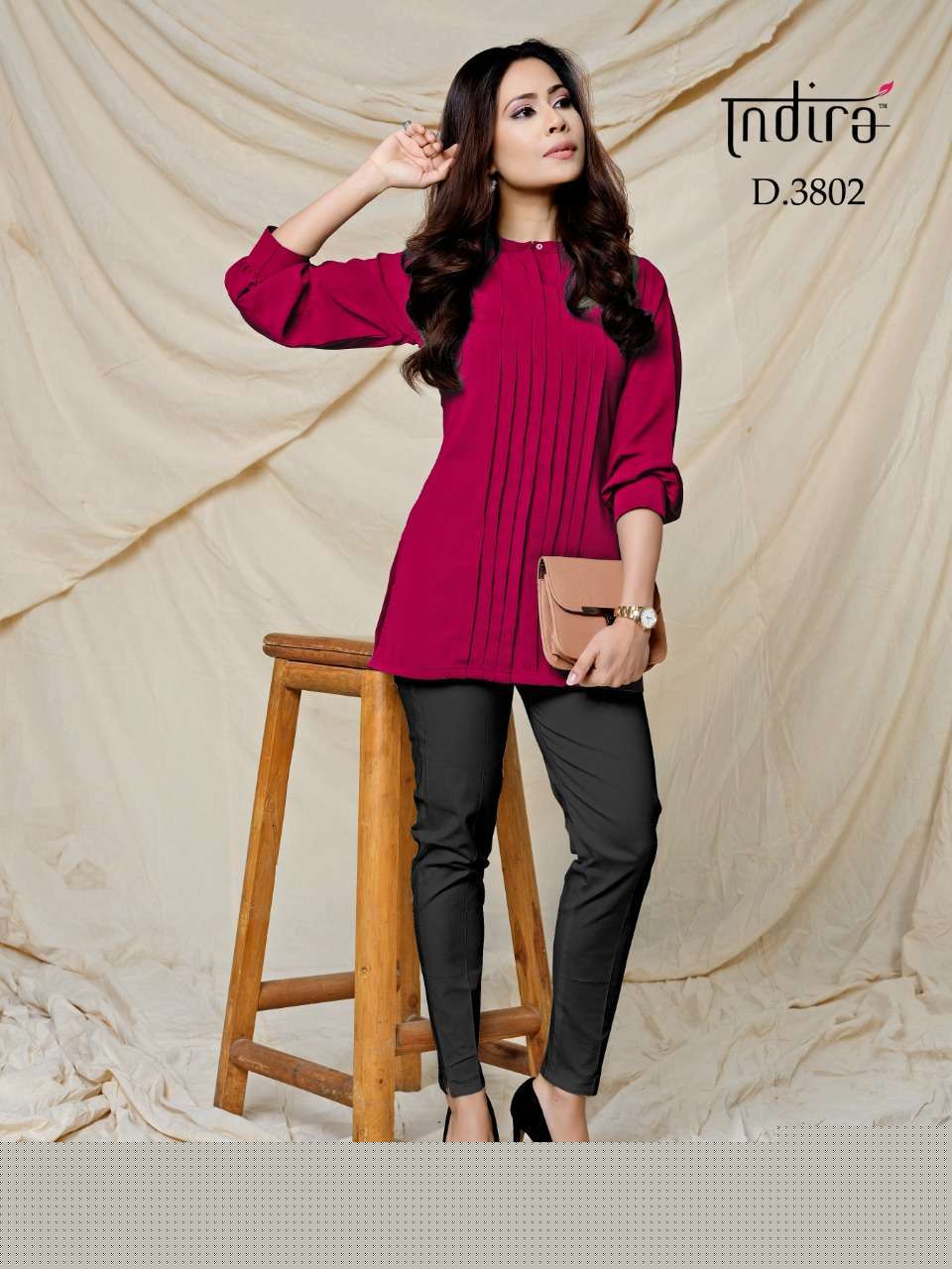 FOREVER VOL-2 BY INDIRA 3801 TO 3808 SERIES BEAUTIFUL STYLISH FANCY COLORFUL CASUAL WEAR & ETHNIC WEAR SOFT VISCOSE GEORGETTE TOPS AT WHOLESALE PRICE