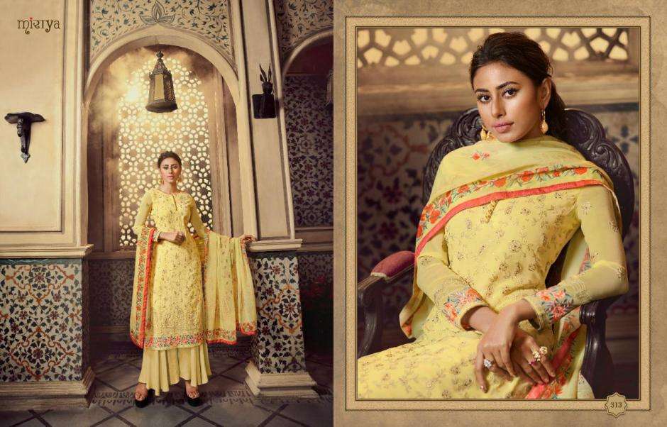 MIRAYA VOL-16 BY AARAV TRENDZ 313 TO 317 SERIES BEAUTIFUL SUITS STYLISH FANCY COLORFUL PARTY WEAR & OCCASIONAL WEAR REAL GEORGETTE DRESSES AT WHOLESALE PRICE