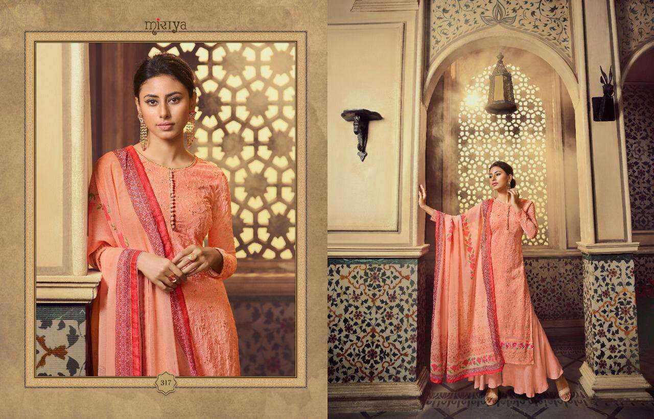 MIRAYA VOL-16 BY AARAV TRENDZ 313 TO 317 SERIES BEAUTIFUL SUITS STYLISH FANCY COLORFUL PARTY WEAR & OCCASIONAL WEAR REAL GEORGETTE DRESSES AT WHOLESALE PRICE