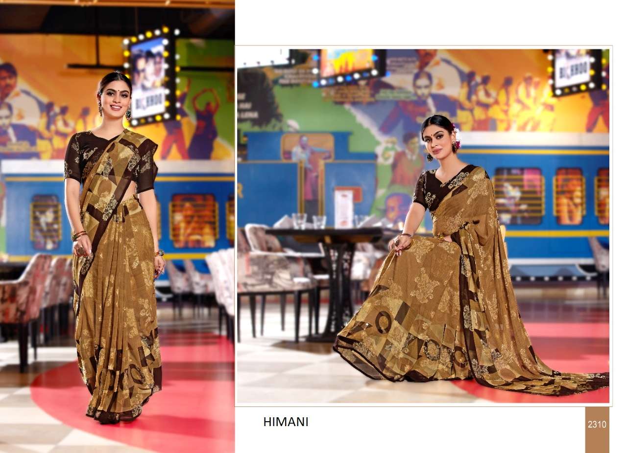 HIMANI BY FASHID WHOLESALE INDIAN TRADITIONAL WEAR COLLECTION BEAUTIFUL STYLISH FANCY COLORFUL PARTY WEAR & OCCASIONAL WEAR WEIGHTLESS BRASSO SAREES AT WHOLESALE PRICE