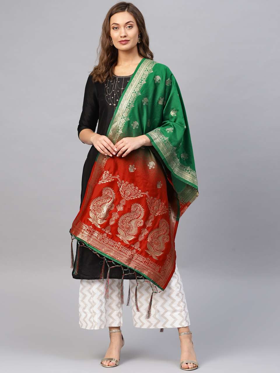 BANARASI DUPATTA VOL-2B BY KAAMIRI 225 TO 248 SERIES DESIGNER BEAUTIFUL STYLISH FANCY COLORFUL PARTY WEAR & ETHNIC WEAR BANARASI SILK DUPATTA AT WHOLESALE PRICE