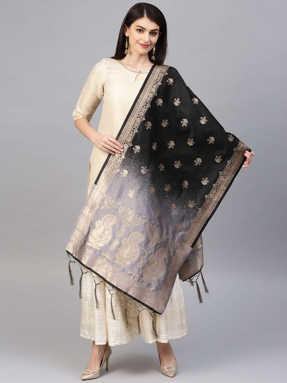 BANARASI DUPATTA VOL-2B BY KAAMIRI 225 TO 248 SERIES DESIGNER BEAUTIFUL STYLISH FANCY COLORFUL PARTY WEAR & ETHNIC WEAR BANARASI SILK DUPATTA AT WHOLESALE PRICE