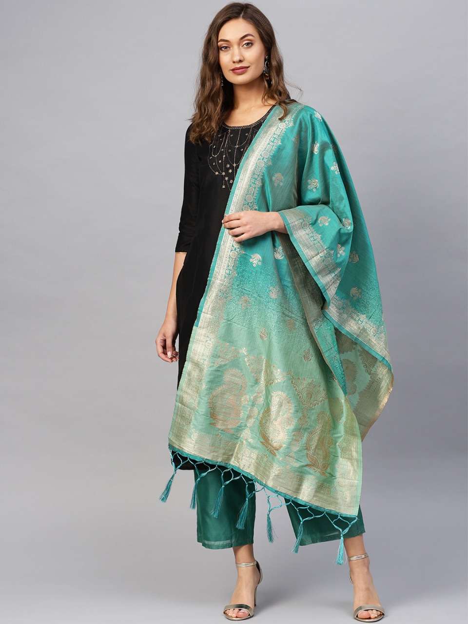 BANARASI DUPATTA VOL-2B BY KAAMIRI 225 TO 248 SERIES DESIGNER BEAUTIFUL STYLISH FANCY COLORFUL PARTY WEAR & ETHNIC WEAR BANARASI SILK DUPATTA AT WHOLESALE PRICE