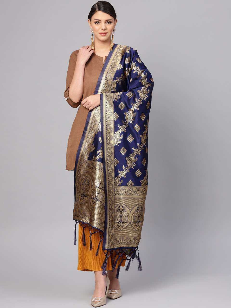 BANARASI DUPATTA VOL-2B BY KAAMIRI 225 TO 248 SERIES DESIGNER BEAUTIFUL STYLISH FANCY COLORFUL PARTY WEAR & ETHNIC WEAR BANARASI SILK DUPATTA AT WHOLESALE PRICE