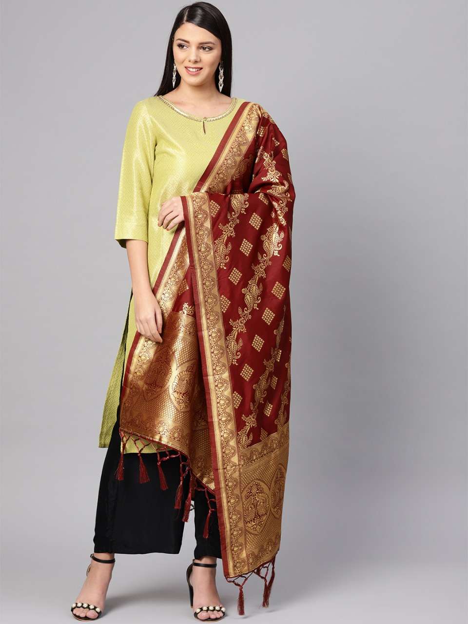 BANARASI DUPATTA VOL-2B BY KAAMIRI 225 TO 248 SERIES DESIGNER BEAUTIFUL STYLISH FANCY COLORFUL PARTY WEAR & ETHNIC WEAR BANARASI SILK DUPATTA AT WHOLESALE PRICE