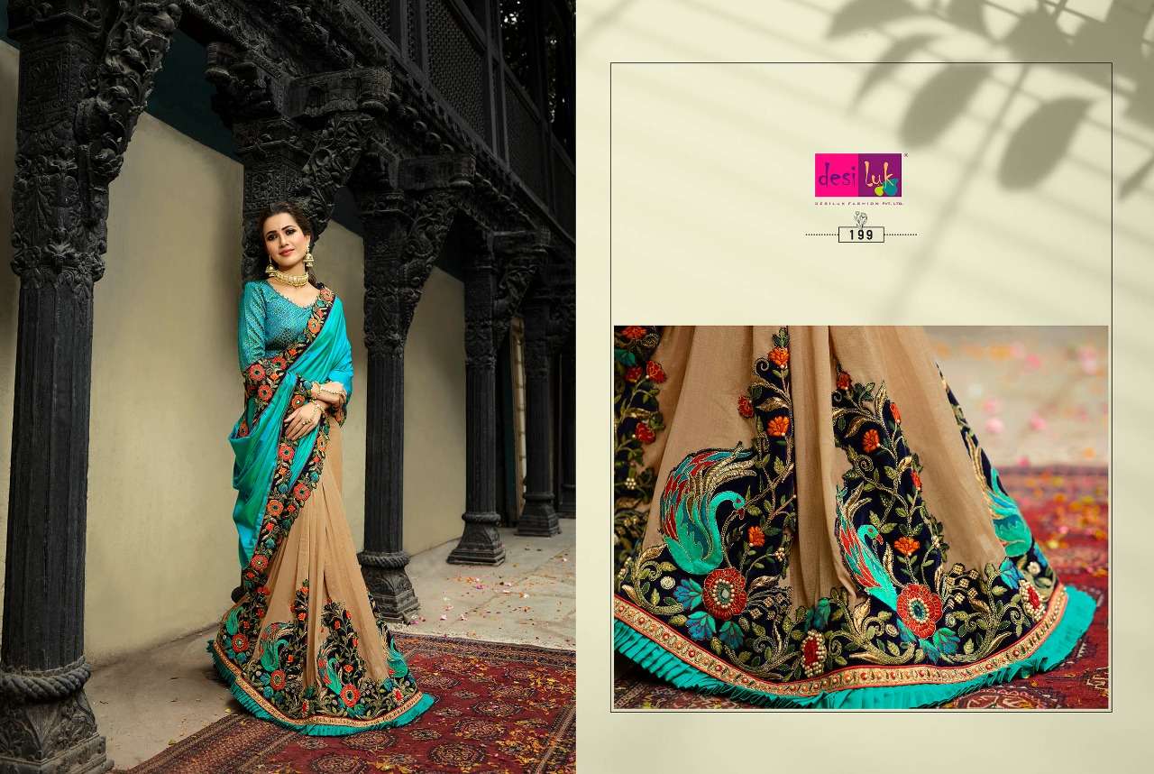 PREM RIVAZ VOL-5 BY DESI LUK 189 TO 208 SERIES INDIAN TRADITIONAL WEAR COLLECTION BEAUTIFUL STYLISH FANCY COLORFUL PARTY WEAR & OCCASIONAL WEAR FANCY SAREES AT WHOLESALE PRICE