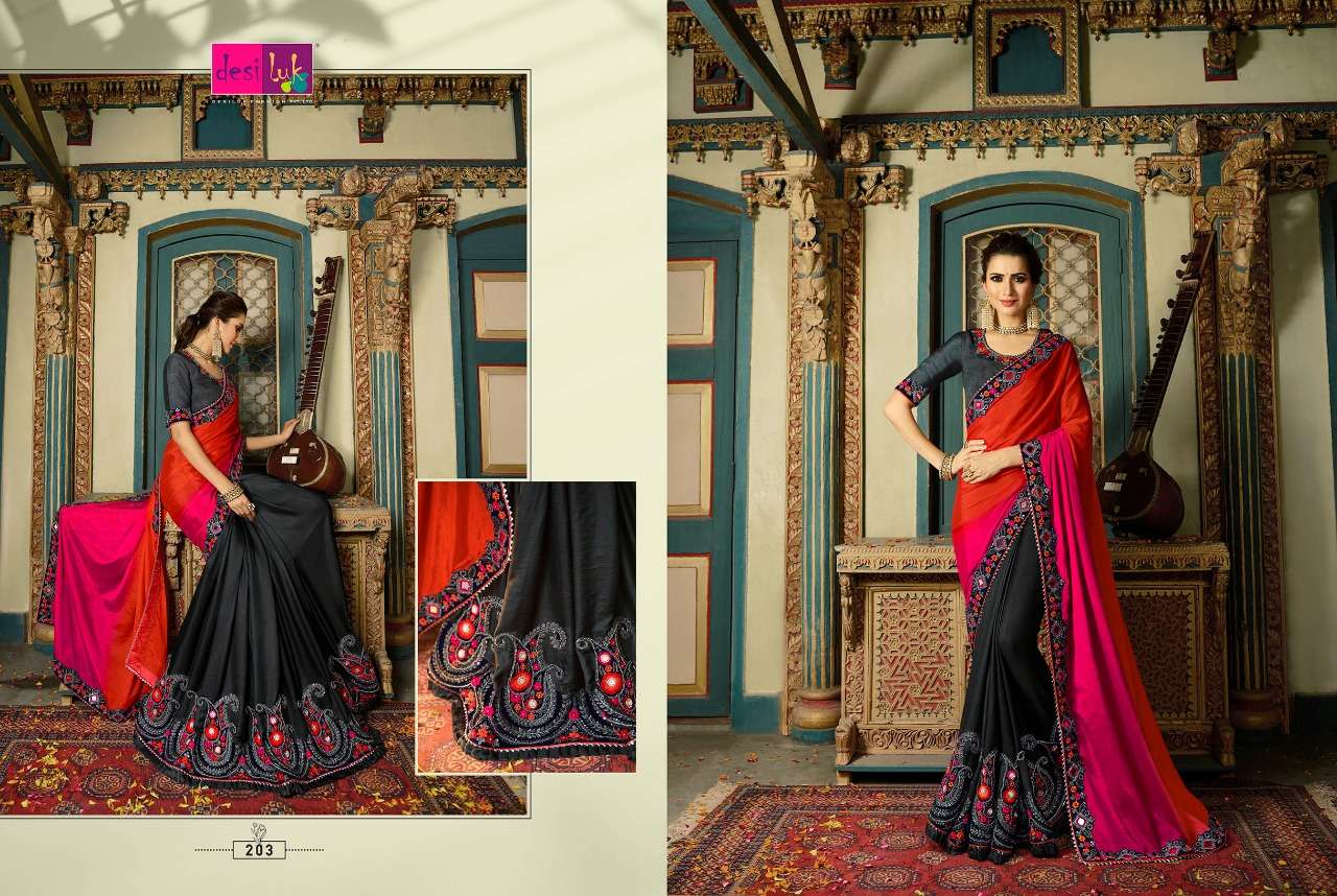 PREM RIVAZ VOL-5 BY DESI LUK 189 TO 208 SERIES INDIAN TRADITIONAL WEAR COLLECTION BEAUTIFUL STYLISH FANCY COLORFUL PARTY WEAR & OCCASIONAL WEAR FANCY SAREES AT WHOLESALE PRICE