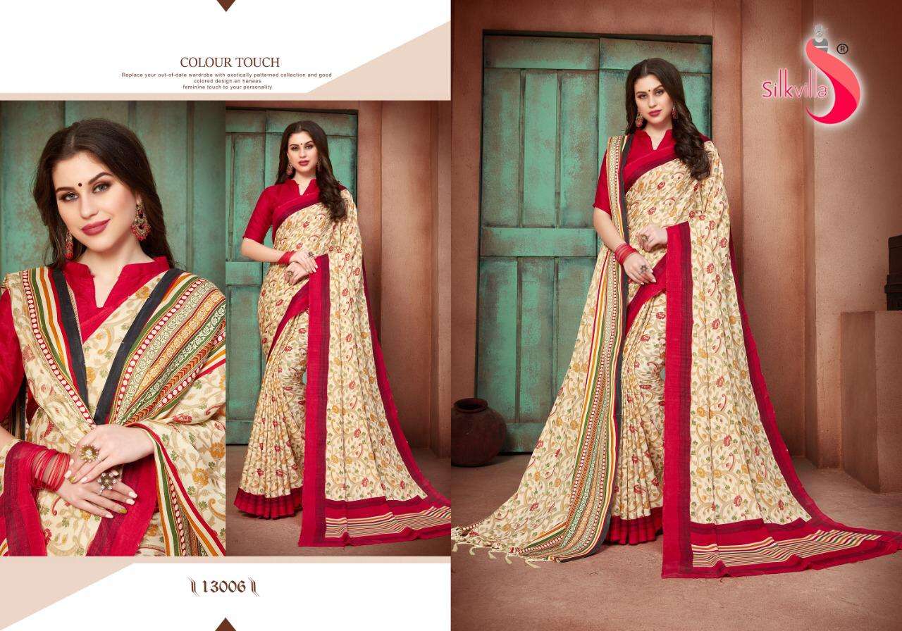 PASHMINA VOL-13 BY SILKVILLA 13001 TO 13010 SERIES INDIAN TRADITIONAL WEAR COLLECTION BEAUTIFUL STYLISH FANCY COLORFUL PARTY WEAR & OCCASIONAL WEAR PASHMINA PRINTED SAREES AT WHOLESALE PRICE