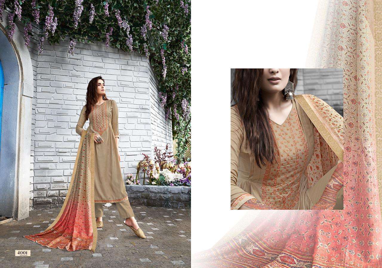 SACHI SILK VOL-4 BY SALVI FASHION 4001 TO 4008 SERIES INDIAN TRADITIONAL WEAR COLLECTION BEAUTIFUL STYLISH FANCY COLORFUL PARTY WEAR & OCCASIONAL WEAR ROYAL SILK WITH EMBROIDERY DRESSES AT WHOLESALE PRICE