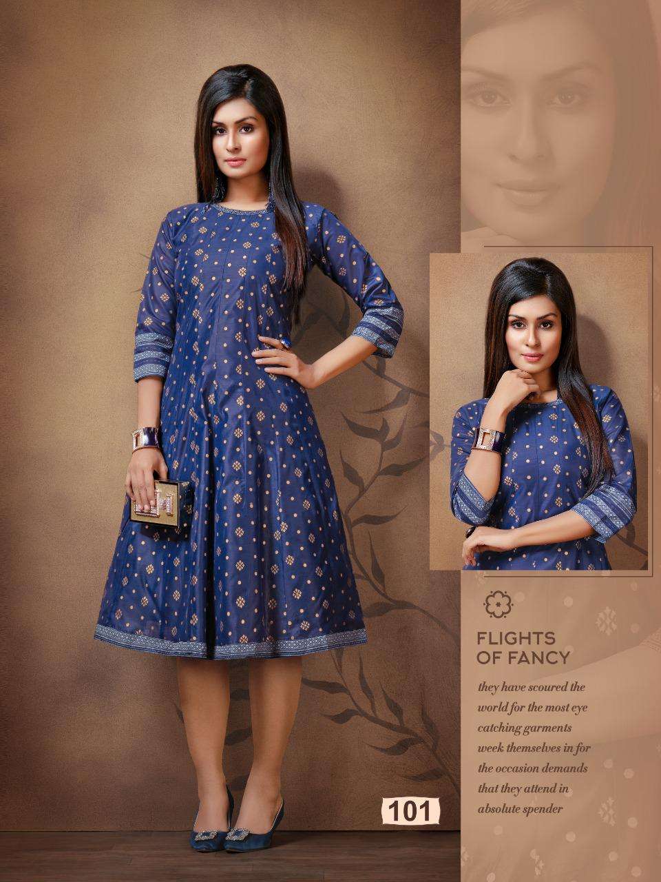 SWEET GIRL BY VIYASSA 101 TO 108 SERIES BEAUTIFUL COLORFUL STYLISH FANCY CASUAL WEAR & ETHNIC WEAR & READY TO WEAR HEAVY BANGLORI SILKKURTIS AT WHOLESALE PRICE