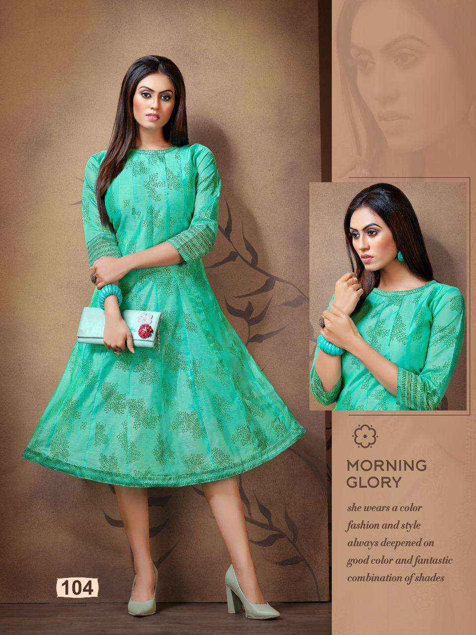 SWEET GIRL BY VIYASSA 101 TO 108 SERIES BEAUTIFUL COLORFUL STYLISH FANCY CASUAL WEAR & ETHNIC WEAR & READY TO WEAR HEAVY BANGLORI SILKKURTIS AT WHOLESALE PRICE