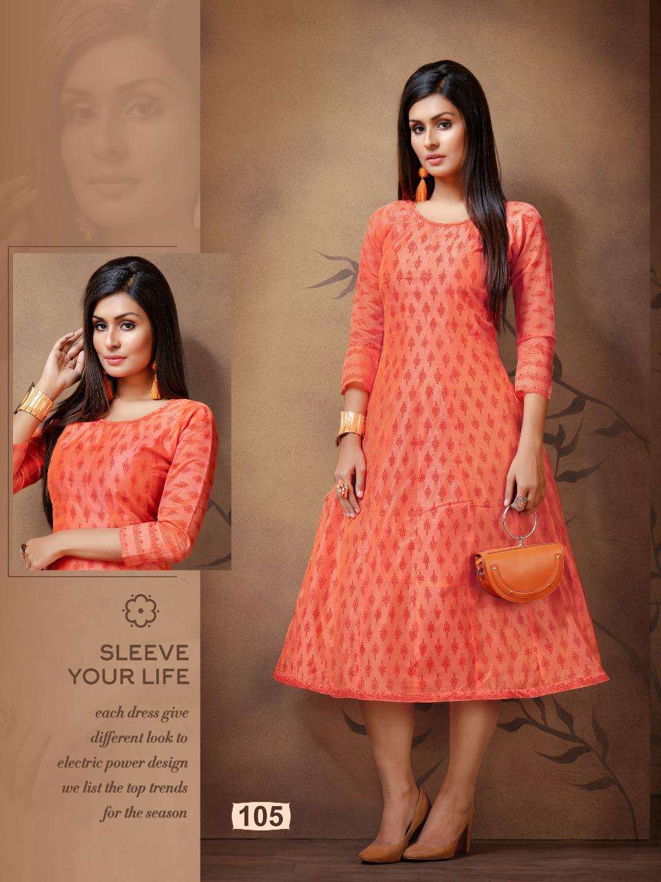SWEET GIRL BY VIYASSA 101 TO 108 SERIES BEAUTIFUL COLORFUL STYLISH FANCY CASUAL WEAR & ETHNIC WEAR & READY TO WEAR HEAVY BANGLORI SILKKURTIS AT WHOLESALE PRICE