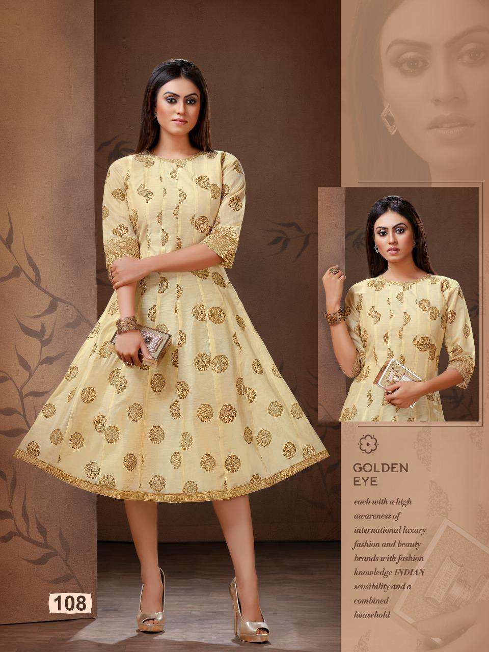 SWEET GIRL BY VIYASSA 101 TO 108 SERIES BEAUTIFUL COLORFUL STYLISH FANCY CASUAL WEAR & ETHNIC WEAR & READY TO WEAR HEAVY BANGLORI SILKKURTIS AT WHOLESALE PRICE