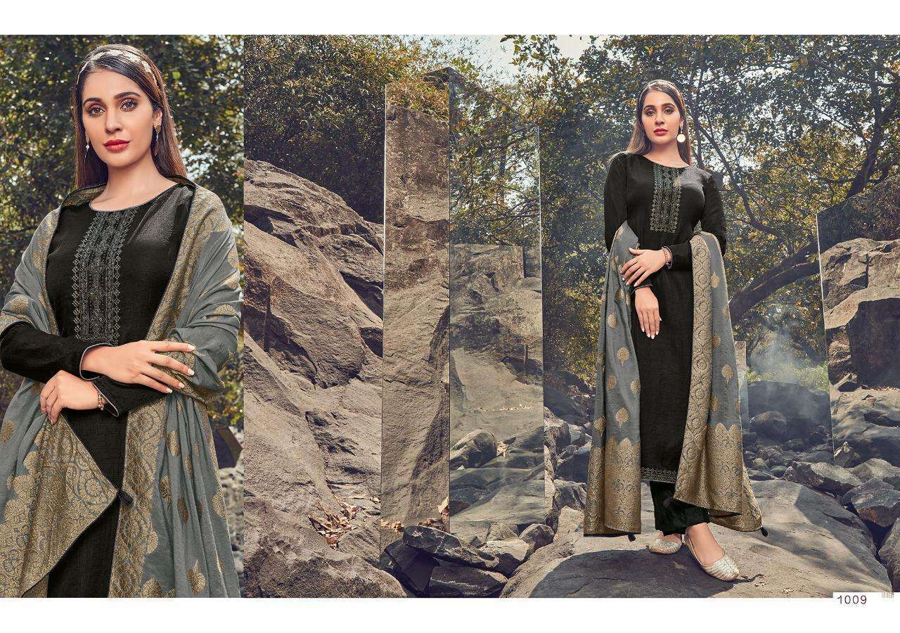 RANGEEN BY KASMEERA 1008 TO 1017 SERIES BEAUTIFUL COLORFUL STYLISH PRETTY PARTY WEAR CASUAL WEAR OCCASIONAL WEAR SILK SELF BUTTI EMBROIDERY DRESSES AT WHOLESALE PRICE